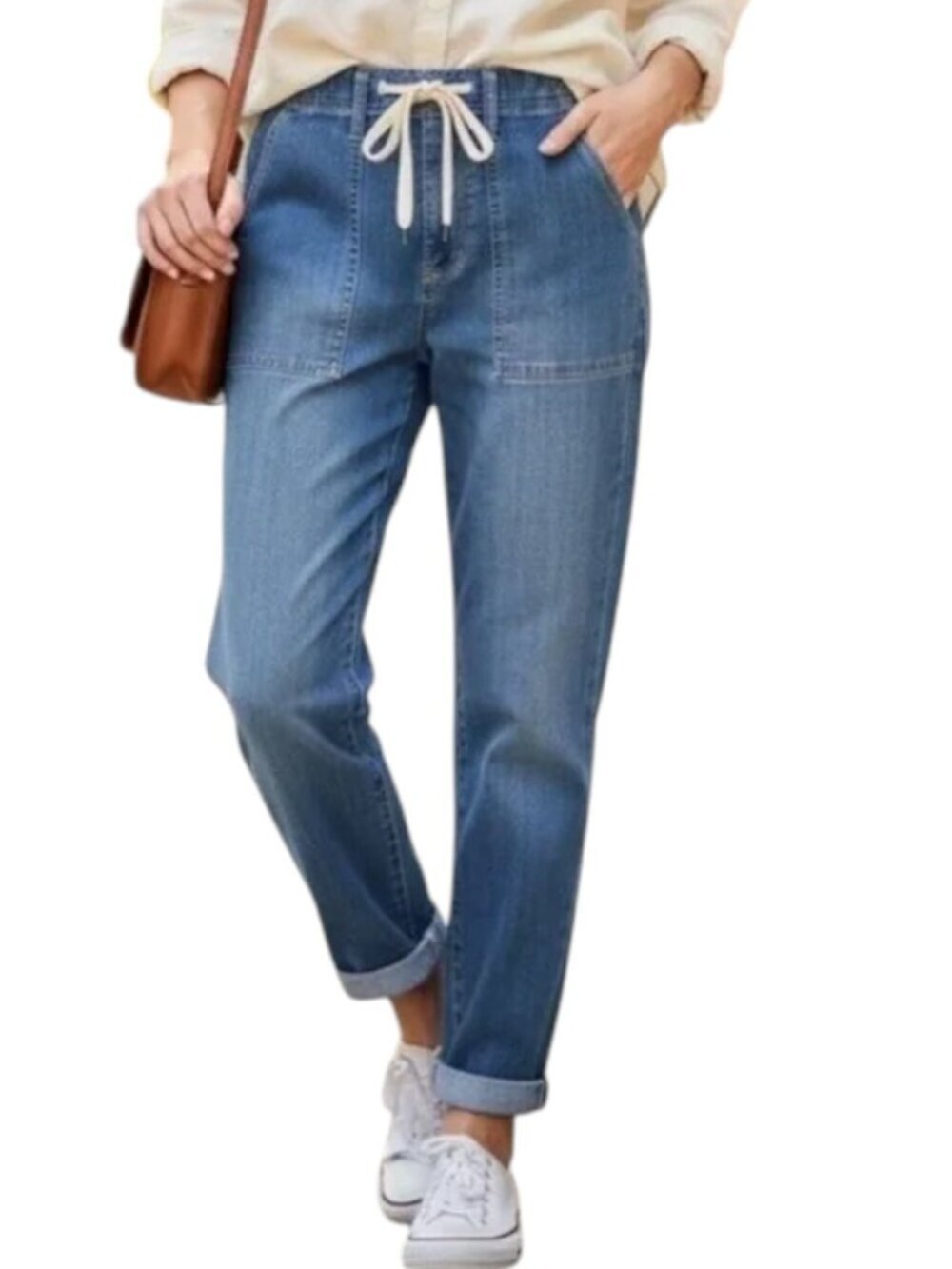 Judy Blue Clearwater Drawstring Waist Elasticized Back Jeans